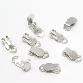 Pino de Brinco em Metal / 10x8mm -  Pressão (1 par)-Níquel