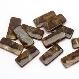 Conta Plástica Mesclada / Plaquinha Achatada - 35x16mm (10 gramas)