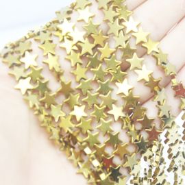 Pedra de Hematita Dourada / 8mm - Estrela (1 FIO)