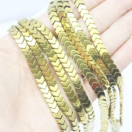 Pedra de Hematita Dourada / 6mm - Seta (1 FIO)