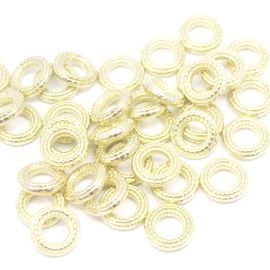 Argola de Plástico ABS / 16mm (10 gramas) - Dourado