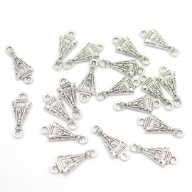 Entremeio de Metal / 20x9mm - Nossa Senhora Aparecida (unidade)-Níquel