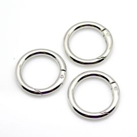 Fecho Mosquetão / 26mm - Argola Articulada (unidade)-Níquel