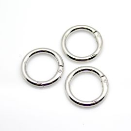 Fecho Mosquetão / 30mm - Argola Articulada (Unidade)-Níquel
