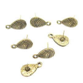 Pino de Brinco em Metal / 20x10mm  (1 par) - Ouro Velho