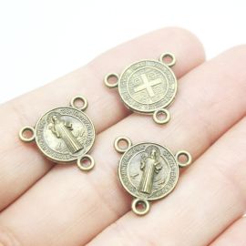 Salve Rainha de Metal / 15mm - São Bento (unidade)