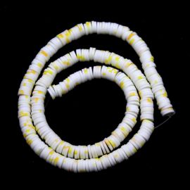 Fio de Fimo / 6mm - Disco Multicor - Branco (1 FIO)