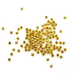 Bolinha de Metal Importada/ 3mm (10 gramas)-Dourado