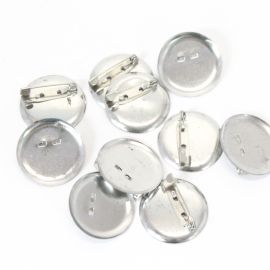 Base de Broche  / 30mm - Redondo (10 Unidades) - Níquel