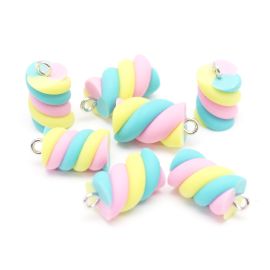Pingente de Resina / 16x10mm - Marshmallow (Unidade)