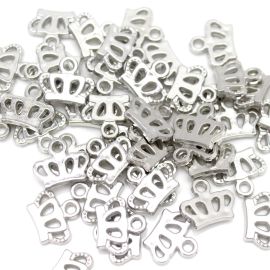 Pingente de ABS / 15mm - Coroa (10 gramas) - Níquel