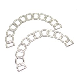 Alça para Bolsa em Metal / 13,5cm - Elos (Par)-Níquel