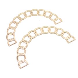 Alça para Bolsa em Metal / 13,5cm - Elos (Par)-Dourado