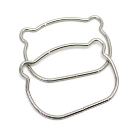 Alça para Bolsa em Metal / 10,5x8cm - Gatinha (Par)-Níquel
