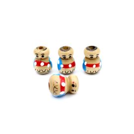 Entremeio de Madeira / 15x10mm - Boneca Matrioska (unidade)