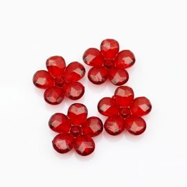 Conta de acrílico Transparente / 28mm - Flor (10 gramas)