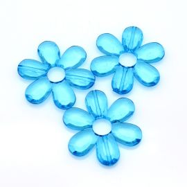 Conta de Acrílico Transparente / 4cm - Flor com Furo Passante (12 gramas)