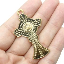 Pingente de Metal / 51x30mm - São Carlos Acutis (unidade)-Dourado