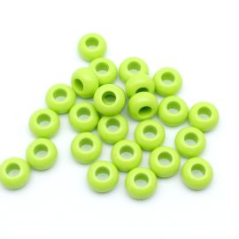 Conta Plástica Leitosa / 15mm - Pneu (10 Gramas)