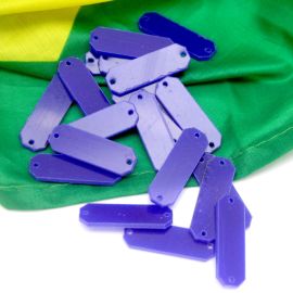 Tema Brasil / Plaquinha com 2 furos - 30x10mm (1 Cento)