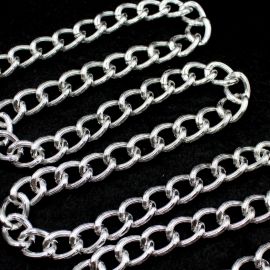 Corrente de Alumínio / 20x15mm (1 METRO) - Níquel