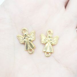 Entremeio de Metal / 20x14mm - Anjo (unidade) - Dourado