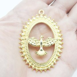 Medalha de Metal / 55x39mm - Pomba (unidade) - Dourado