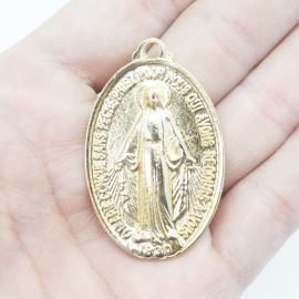 Medalha de Metal / 45x29mm - Nossa Senhora das Graças (unidade) - Dourado