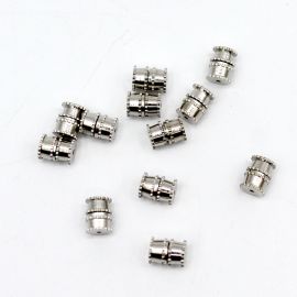 Fecho de Metal / 7x5mm - Rosca (Dúzia)-Níquel