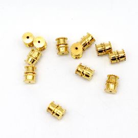 Fecho de Metal / 7x5mm - Rosca (Dúzia)-Dourado