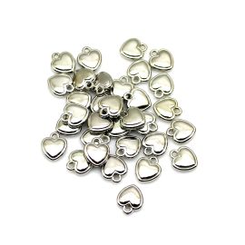 Pingente de ABS / 15X13mm - Coração (10 gramas)-Níquel