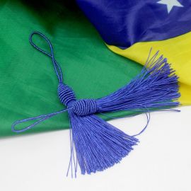 Tema Brasil / Pingente Tassel 9cm - Fio de Seda - (unidade)