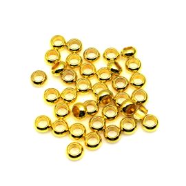 Entremeio de Plástico ABS / 10mm - Pneu (10 gramas) - Dourado