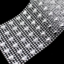 Manta Metalizada / 11,5cm - Detalhe Coração (1 METRO)