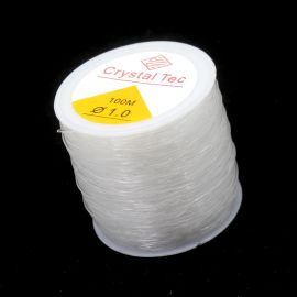 Elástico de Silicone / Fio Transparente 1.0mm - (90 Metros)