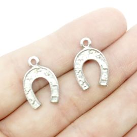 Pingente de Metal Níquel / 18x12mm  (Unidade) 