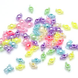 Mix Multicolorido Perolado / 8x14mm - Bombom (10 gramas)