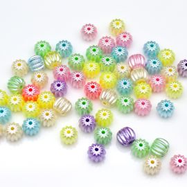 Mix Multicolorido Perolado / 10x11mm - Bola (10 gramas)