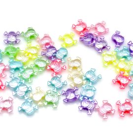 Mix Multicolorido Perolado / 12x14mm - Caveira (10 gramas)