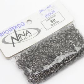 Argola de Metal Importada / 5mm (50 gramas)-Grafite-5mm
