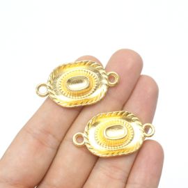 Entremeio de Metal / Country - Chapéu 35x19mm - Dourado