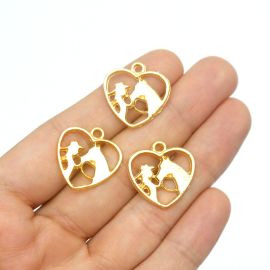 Pingente de Metal / Country - Cavalo 21mm - Dourado