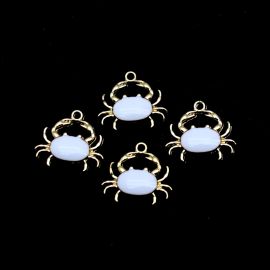 Pingente de Metal Dourado / 18x20mm - Carangueijo (unidade)