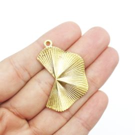 Pingente de Metal / 40x25mm (unidade) - Dourado