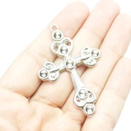 Crucifixo de Metal / 62x38mm (unidade) - Níquel