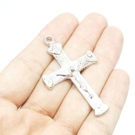Crucifixo de Metal / 53x32mm (unidade) - Níquel