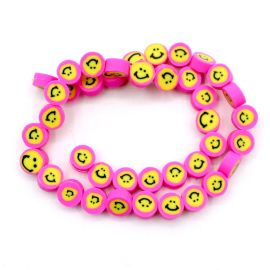 Fio de Fimo / Smile 10mm - Carinha Feliz (1 Fio)
