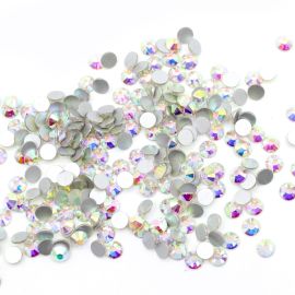 Strass Hotfix / (Base Reta) Transparente Furta-Cor (Pacote com 100 Unidades)	