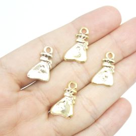 Pingente de Metal / 17x12mm - Bolsa de Dinheiro - Dourado (unidade) 