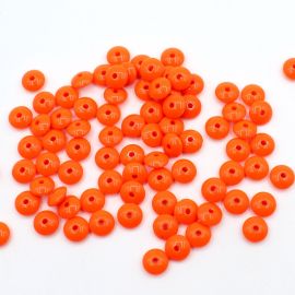 Conta Plástica Leitosa / 10mm - Disco (10 gramas)